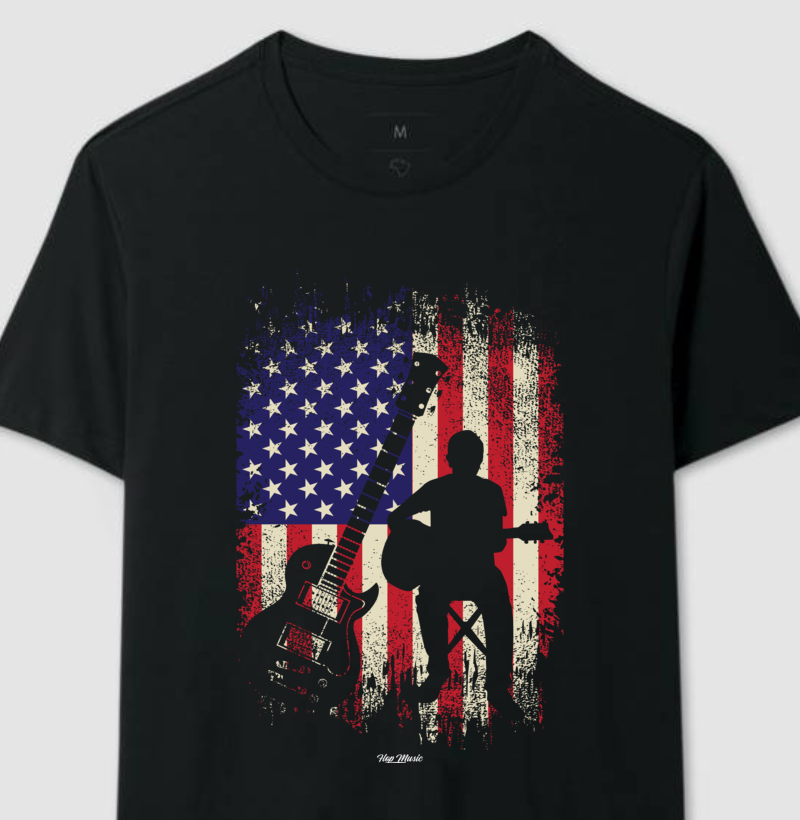 American Flag Guitar