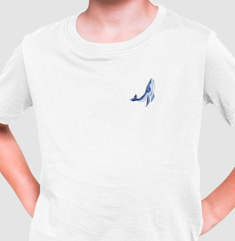  Oceano Creative - Baleia Camiseta Infantil