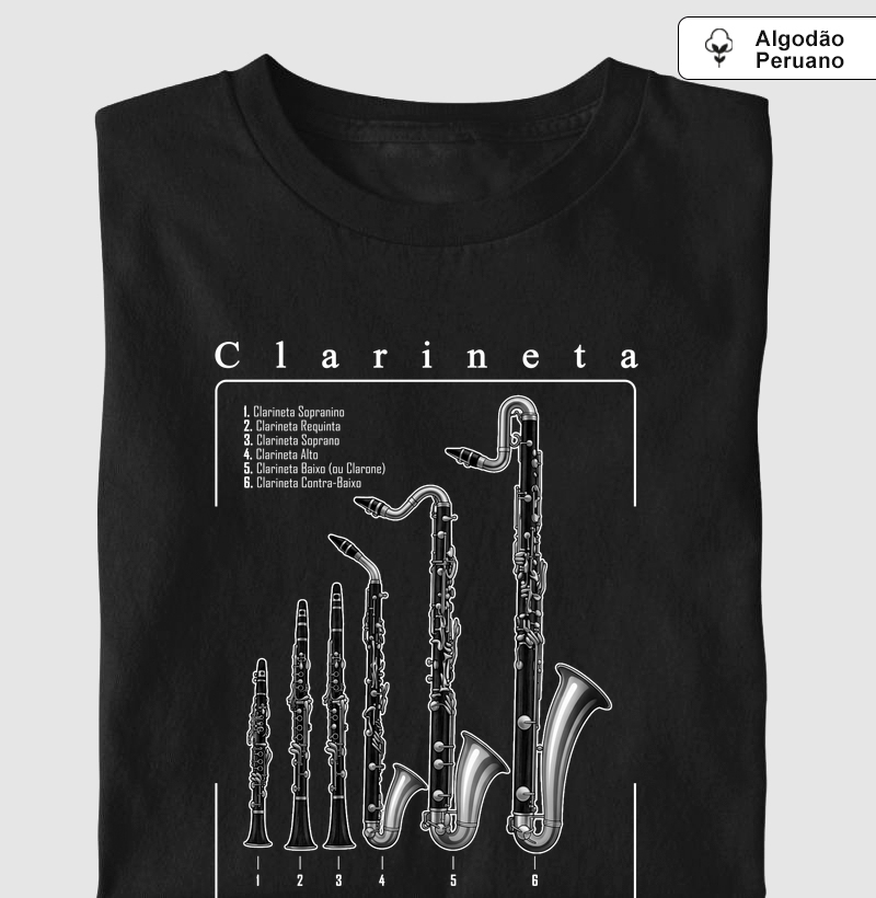 Camiseta Premium Família de Clarinetas