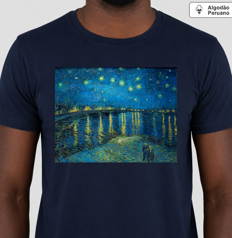Van Gogh Starry Night em Algodão Peruano  