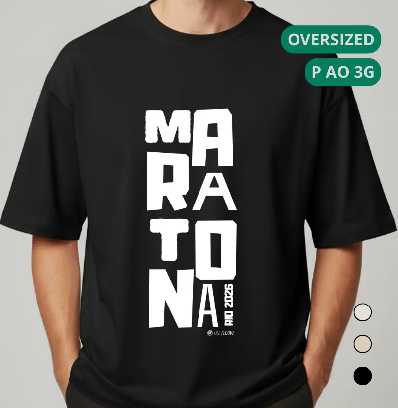Camiseta Oversized Corrida - Maratona Rio 2026