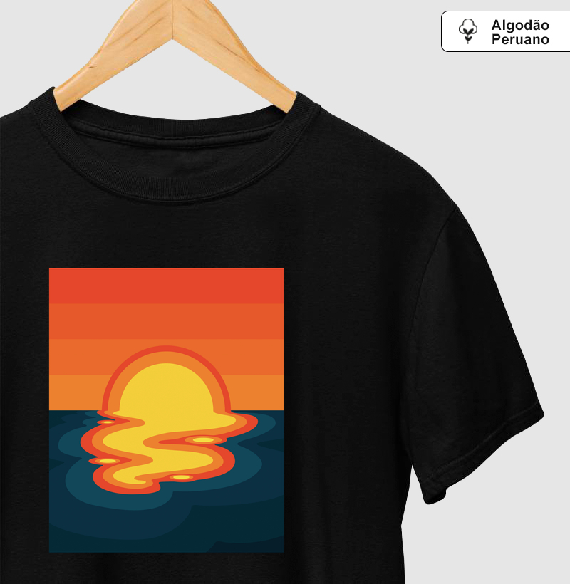 Camiseta Algodão Peruano Por do Sol - Camiseta Algodão Peruano