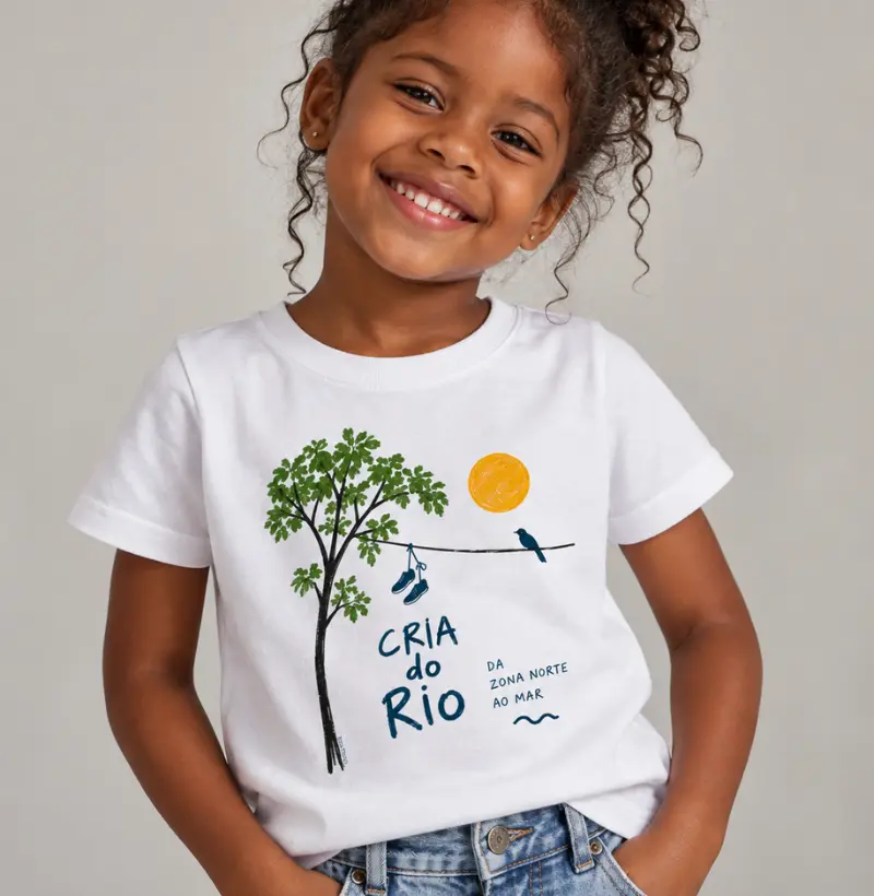 CRIA DO RIO - DA ZONA NORTE AO MAR - Camiseta Infantil