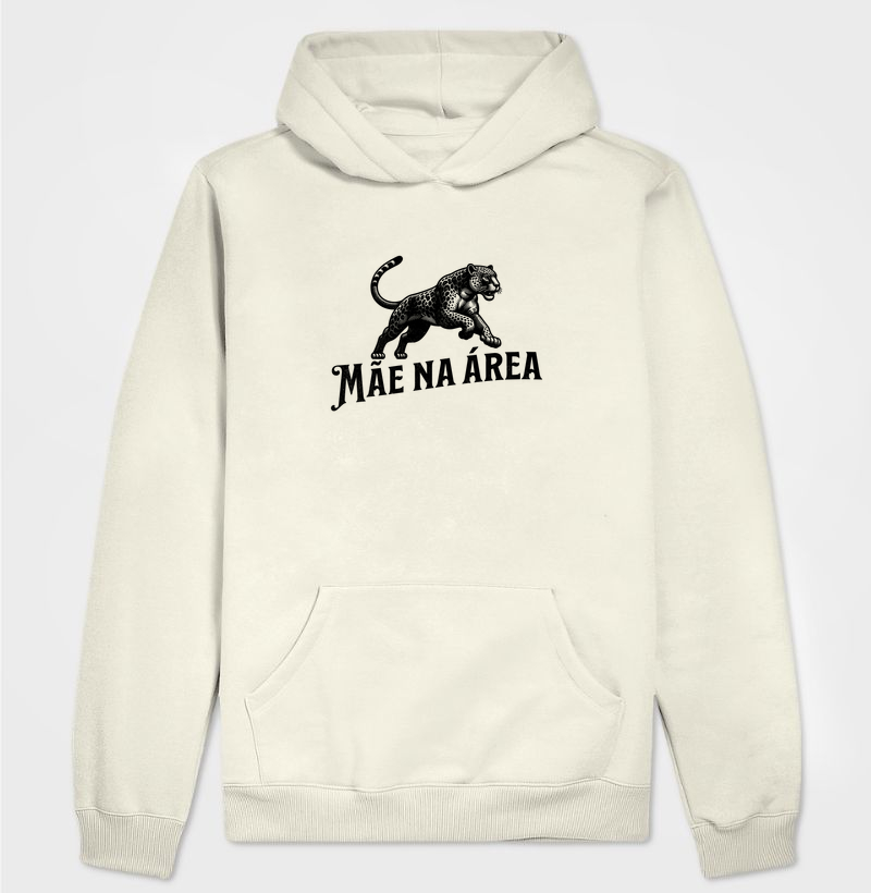 Hoodie moletom Mãe na Área - Algodão Premium - ilustração preta