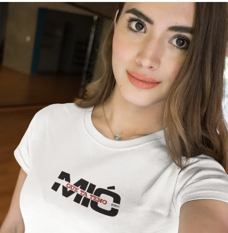 T-Shirt Feminina Branca - Mió Que Tá Teno