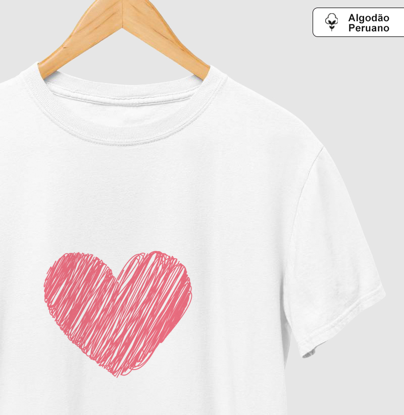 Camiseta Algodão Peruano - Meu Coração