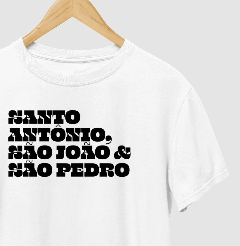 Camiseta Santo Antônio, São João & São Pedro