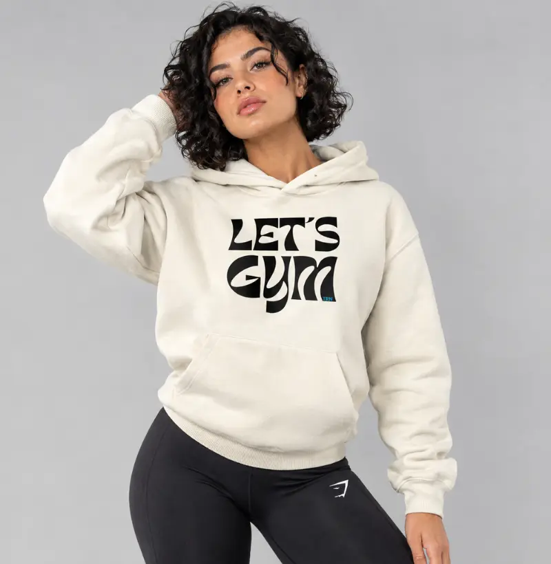 Hoodie Moletom LET'S GYM – TRN | Moletom Fitness com Capuz Premium para Academia