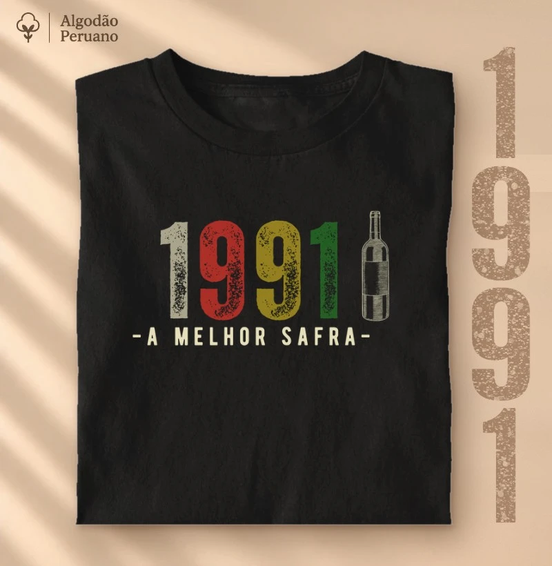 Camiseta A Melhor Safra 1991 - Camiseta Algodão Peruano