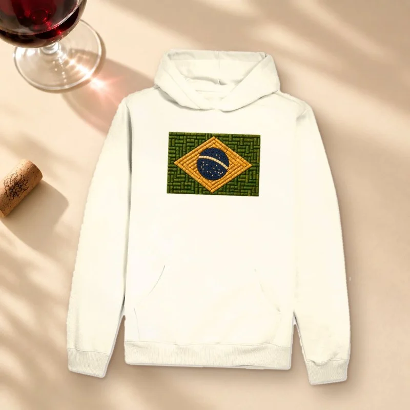 Hoodie Moletom Vinho - Brasil de Rolha - Hoodie Moletom