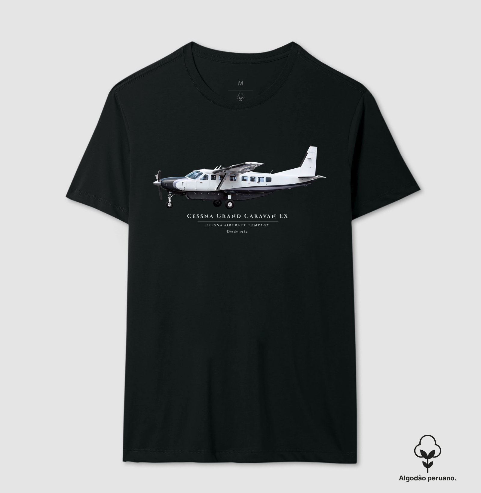Cessna Grand Caravan EX - Camiseta Algodão Peruano