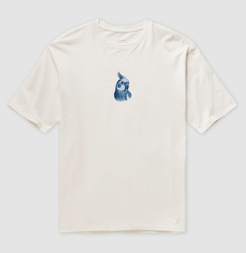 Camiseta Oversized Calopsita Etch