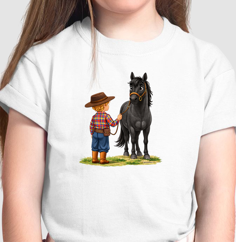 Menino loiro e cavalo 2