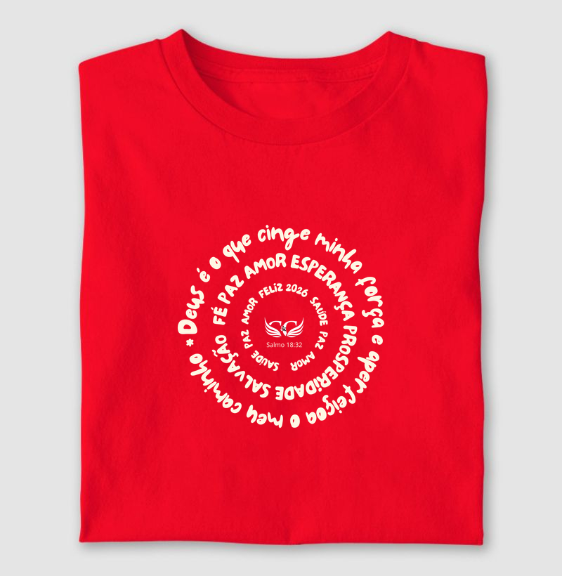 Camiseta Deus é o que me cinge de força.