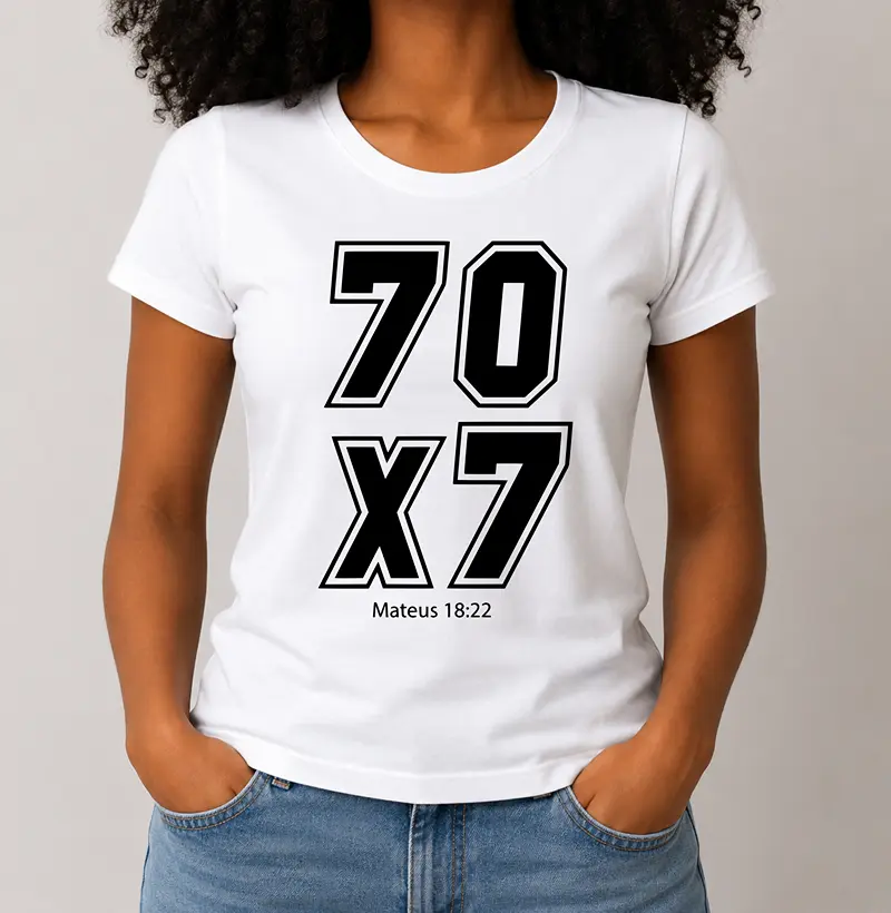 Camiseta Feminina 70x7  - Camiseta