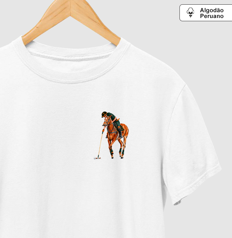 Polo Orange & Green - Peito - Camiseta Algodão Peruano
