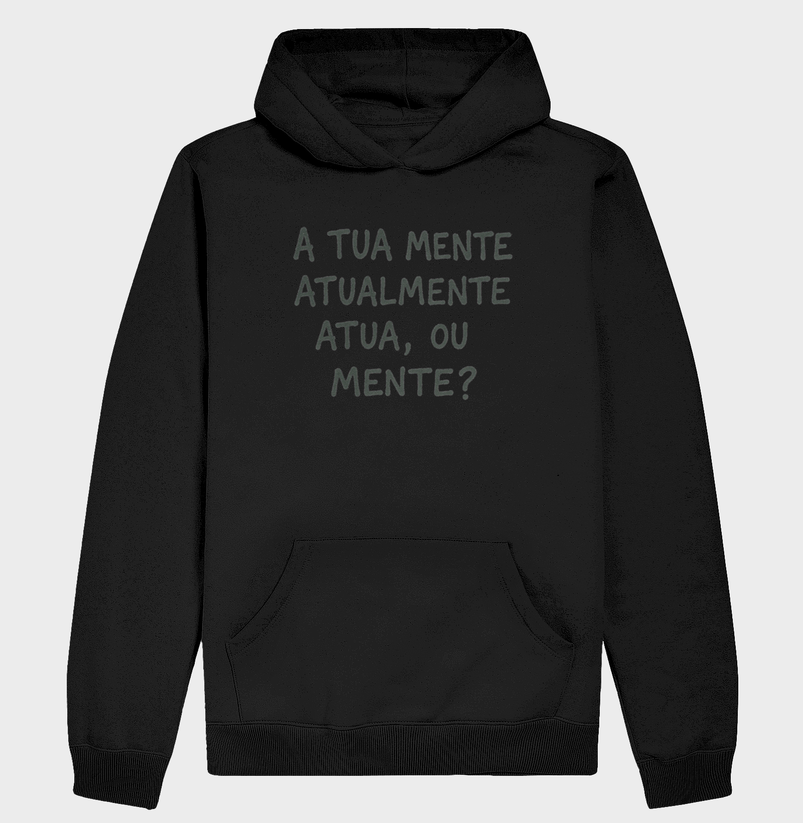 A tua mente atualmente atua, ou mente?
