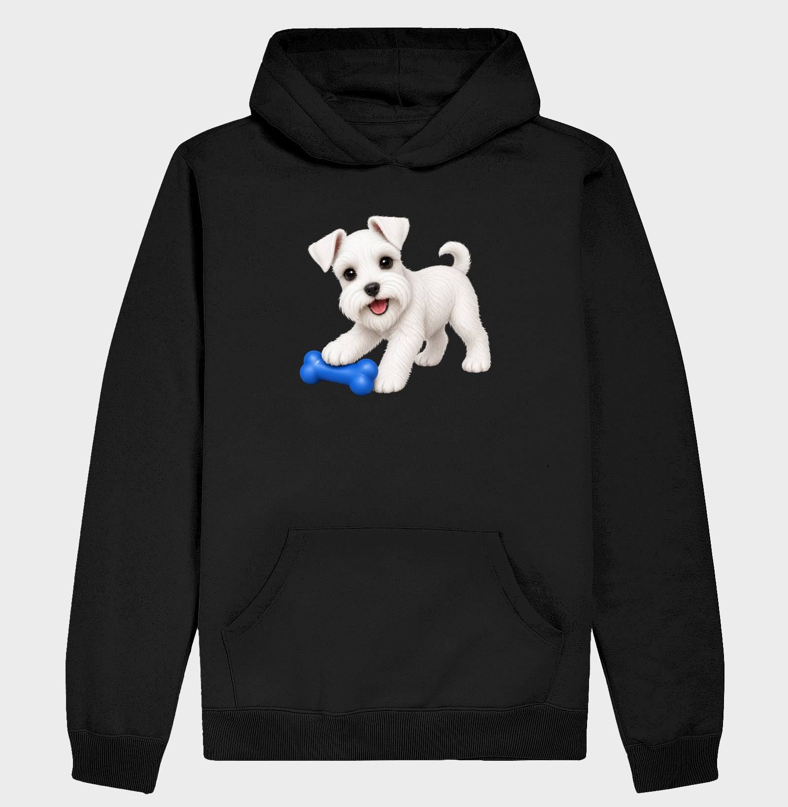 Schnauzer Branco - Desenho Animado - Hoodie Moletom