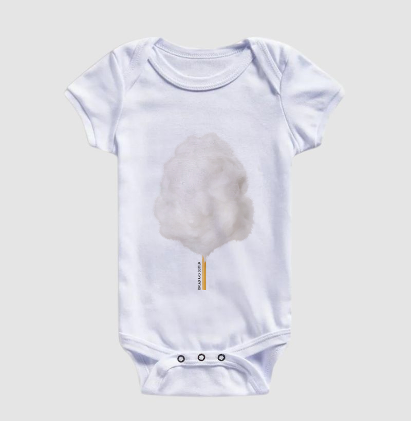Body Infantil Algodão Doce Côco