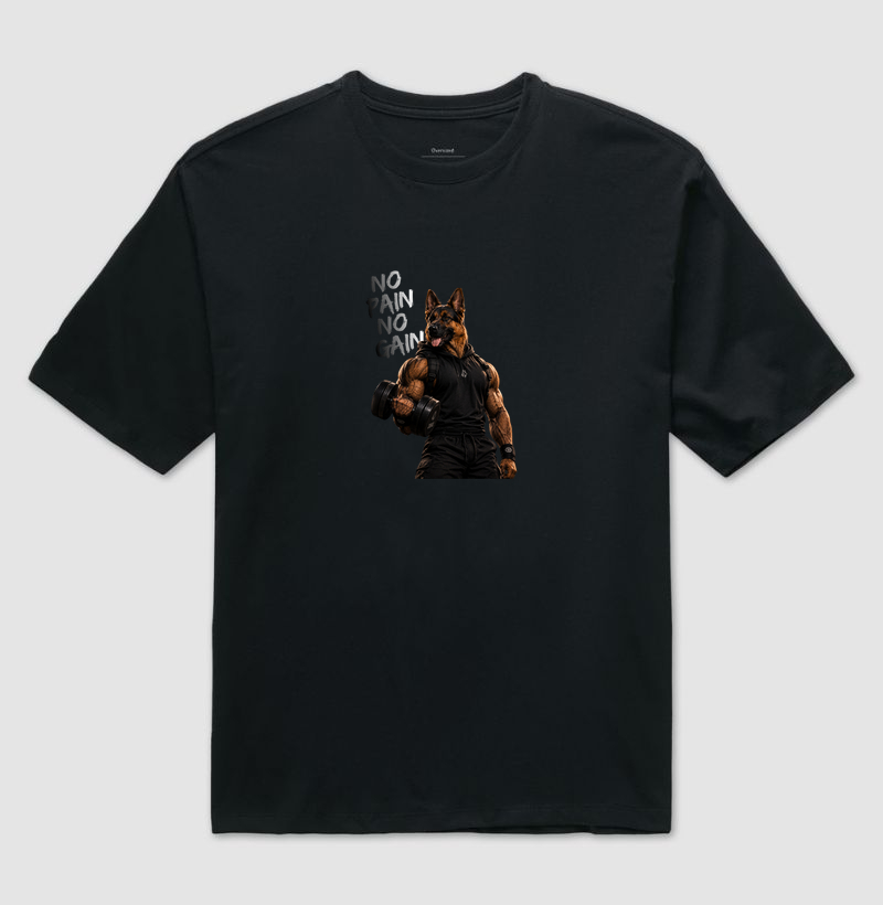 No Pain/ No Gain - Camiseta Oversized