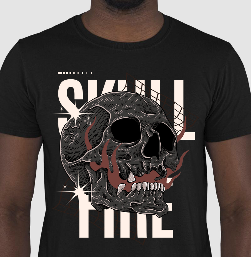 Cami Clássica — Skull Fire