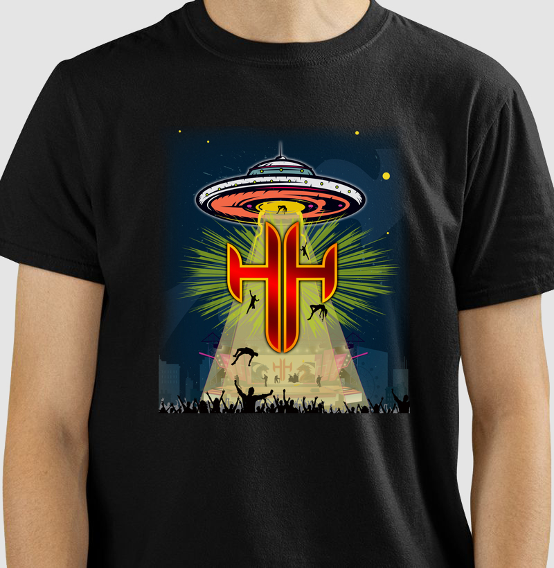 CAMISETA COM ESTAMPA HH ABDUÇÃO