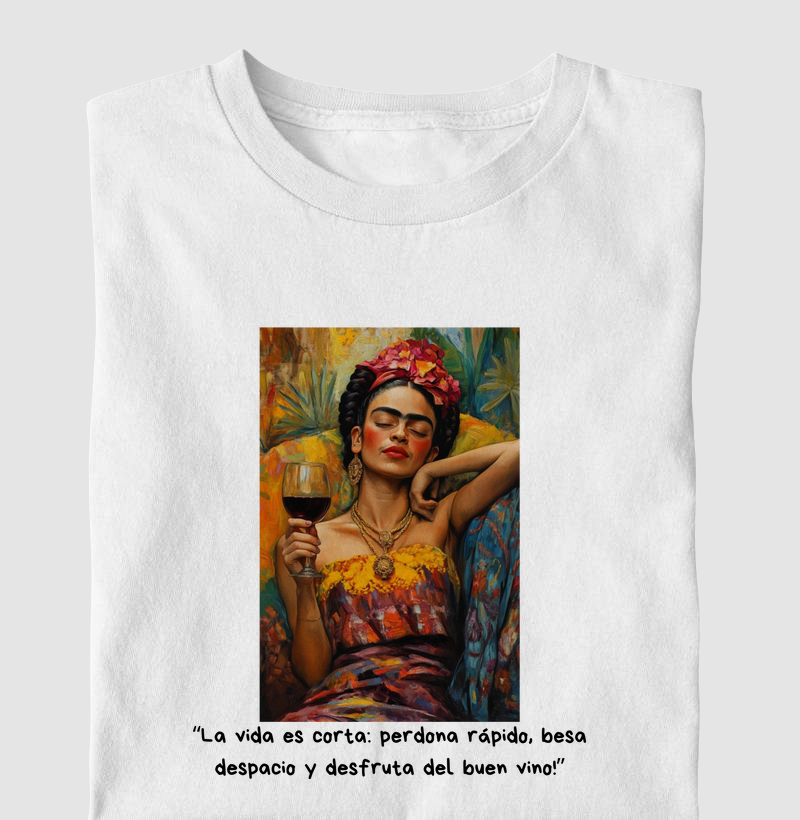 Camiseta Frida Kahlo - La Vida es curta