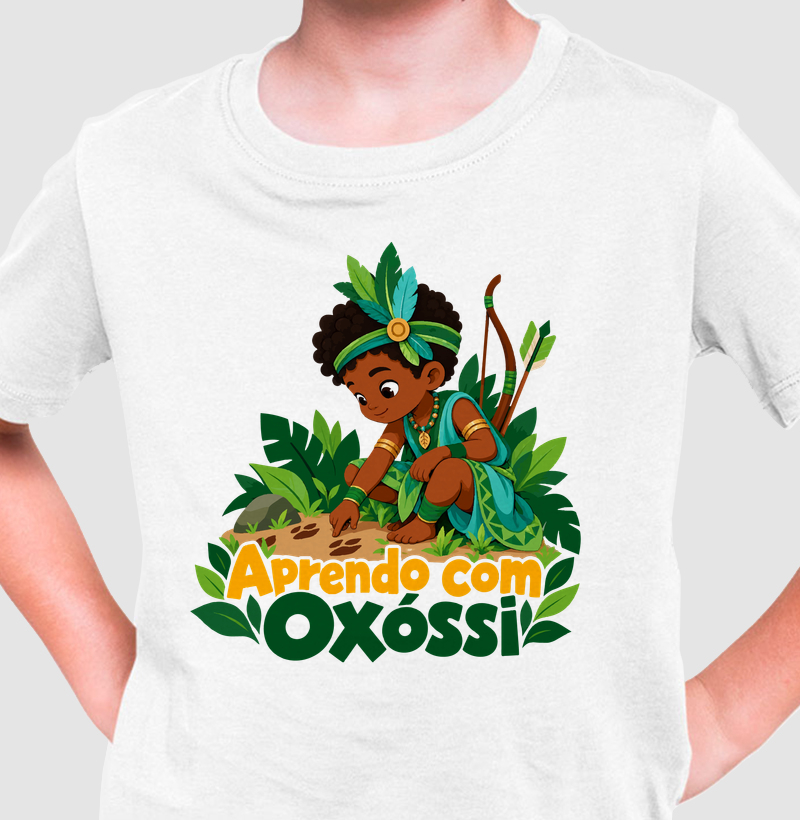 Aprendendo com Oxóssi - Camiseta Infantil