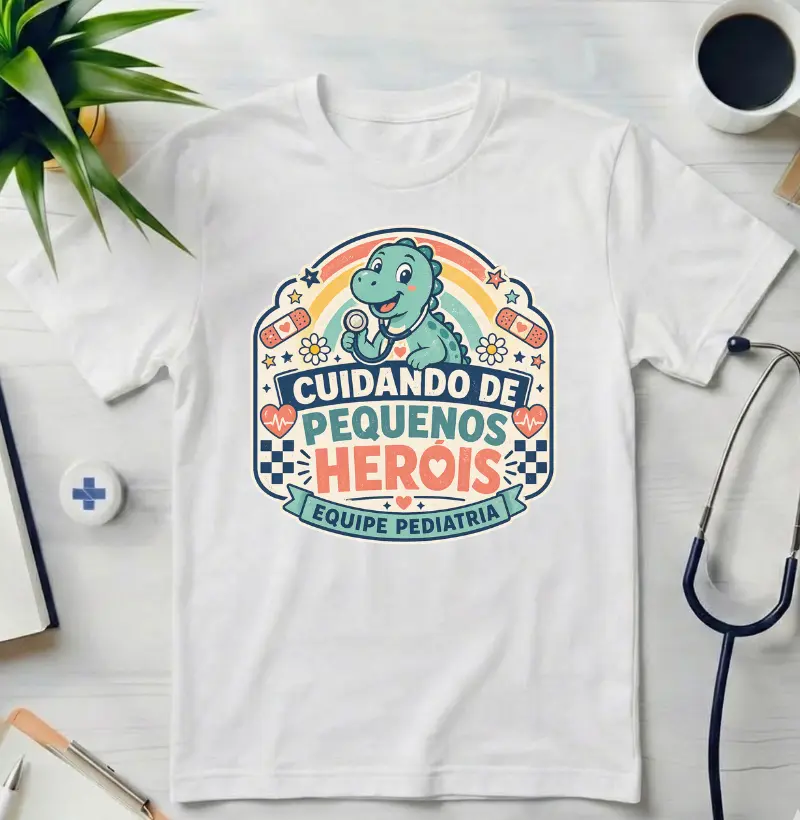 Camiseta - Pediatria: Heróis