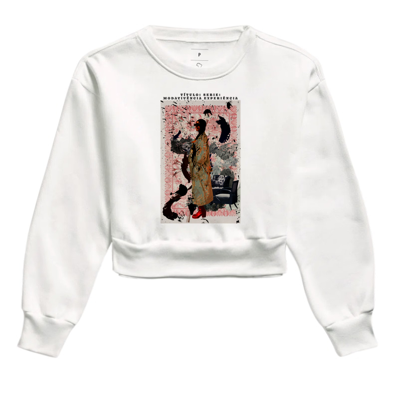 Cropped moletom - Moda vivência experiência