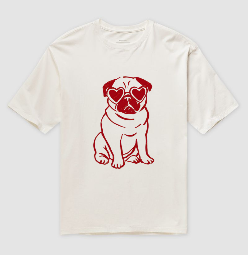 Camiseta Oversized Pug 