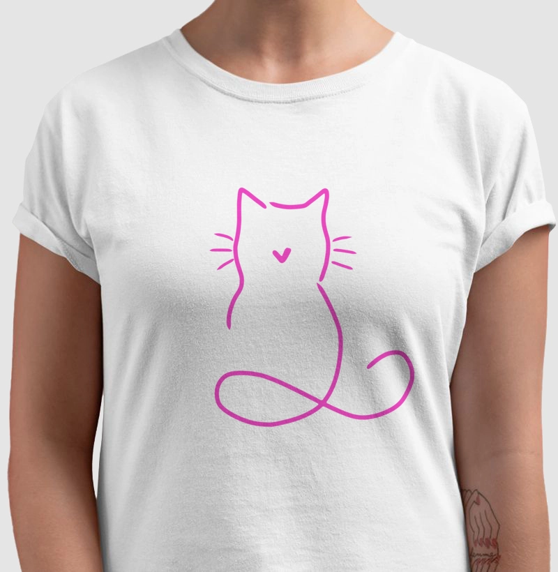 Camiseta Adulta - Amor gatos