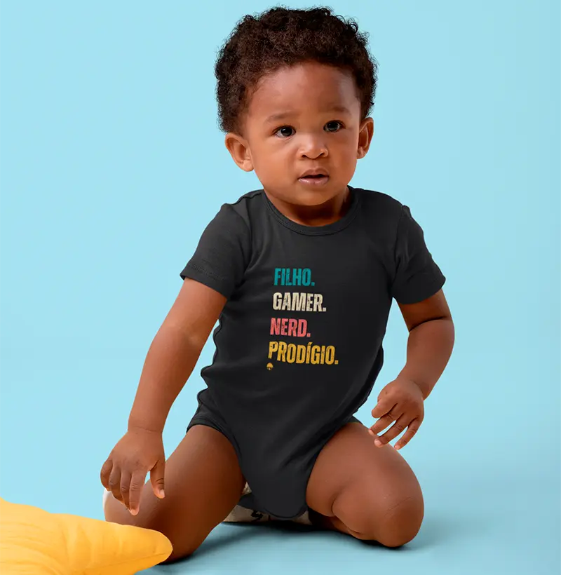 Body Infantil Filho, Gamer, Nerd, Prodígio