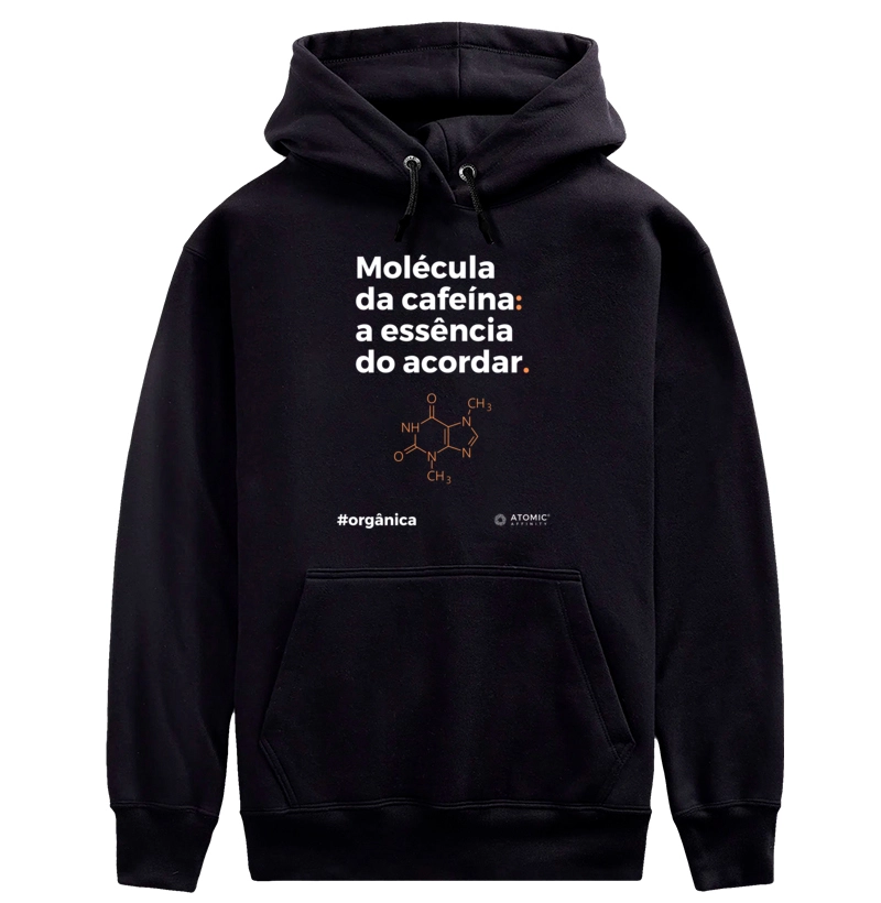 Molécula da cafeína: a essência do acordar.