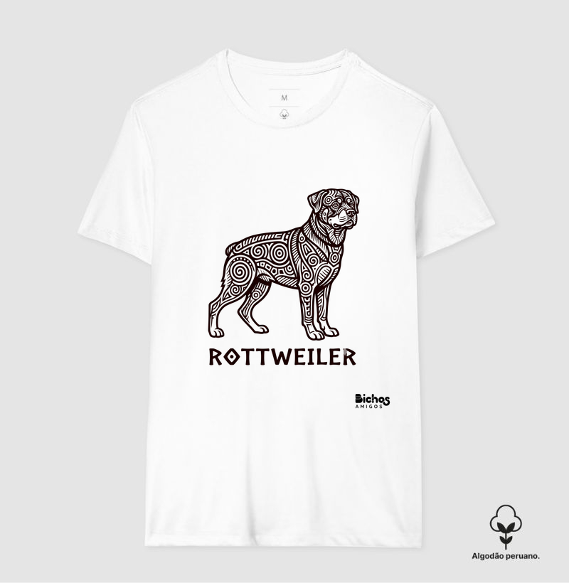Rottweiller Artistico - Camiseta Algodão Peruano