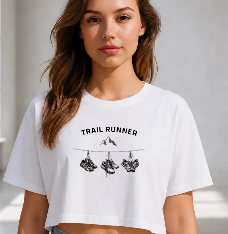 Camiseta Cropped Fôlego & Trilha | Tênis no Fio