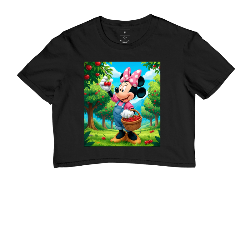 Minnie colhendo maça