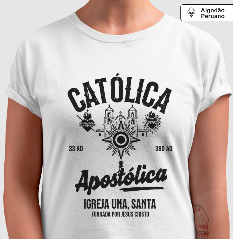 Católica Apostólica Igreja Una, Santa - Algodão Peruano