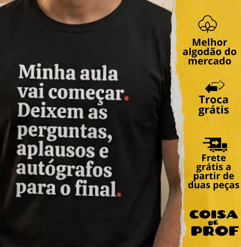 Camiseta Minha Aula vai Começar