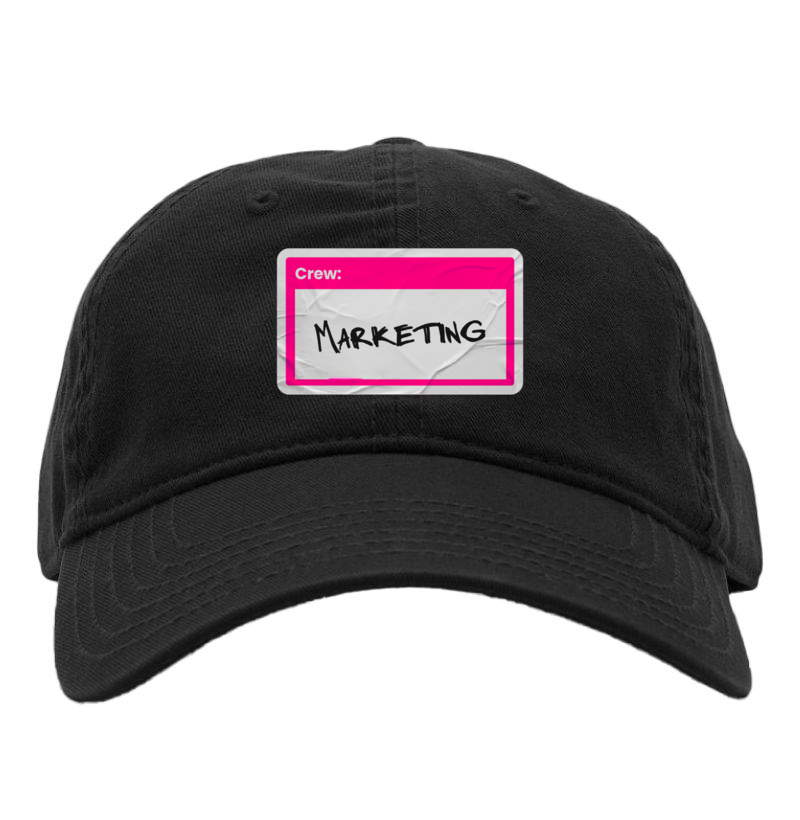 Boné Etiqueta Marketing