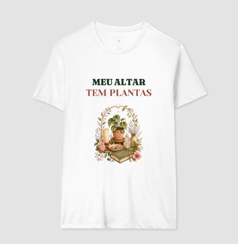 Camiseta Meu Altar Tem Plantas