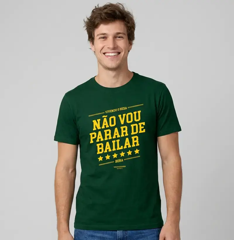 Camiseta Não Vou Parar de Bailar Brasil - Copa do Mundo