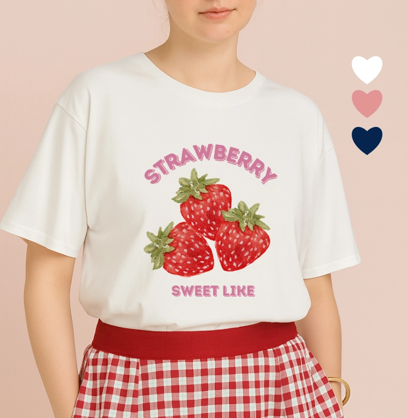 Camiseta Feminina Morangos