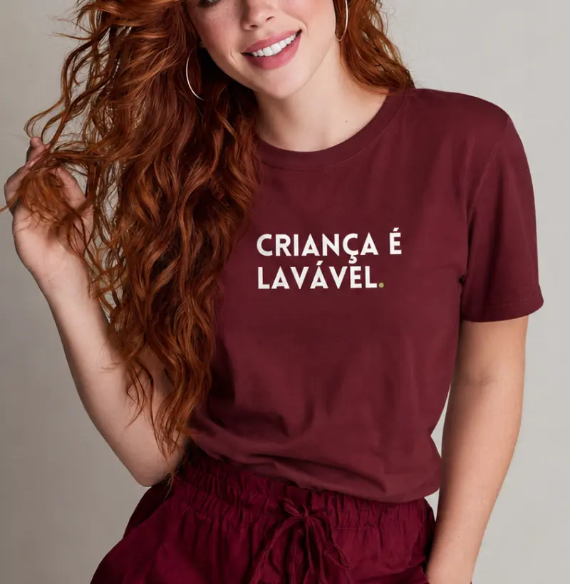 Camiseta Criança é Lavável