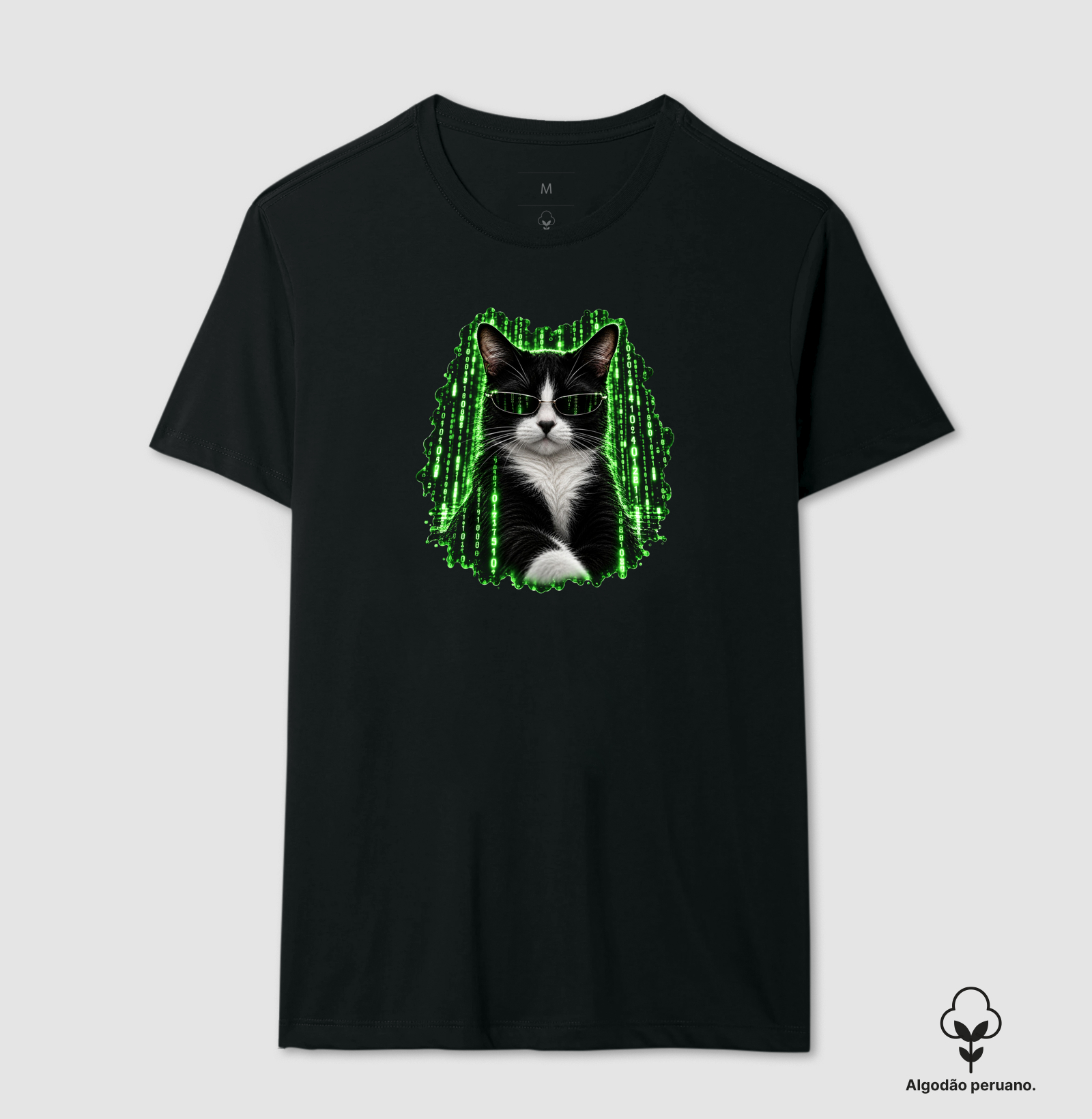 Gato Frajola - Matrix - Camiseta Algodão Peruano