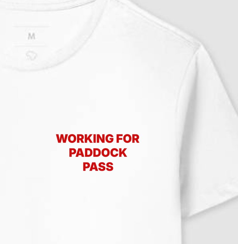 Working for paddock pass