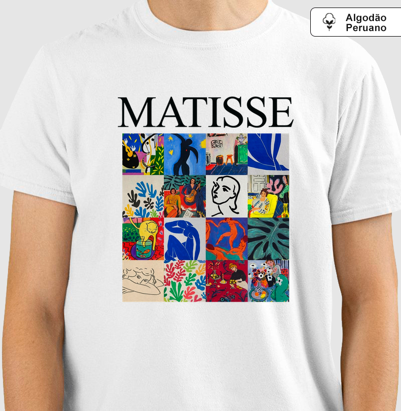 Camiseta Henri Matisse Gallery Art Collection Algodão Peruano 