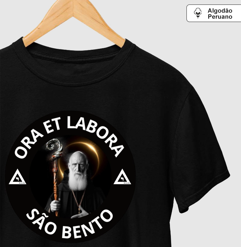 Camiseta Ora Et Labora - Mr. GADU - Algodão Peruano