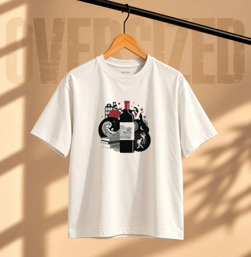 Camiseta Oversized Wine Stories - Camiseta Oversized