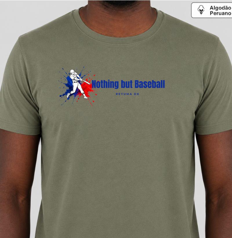 Camiseta Masculina de Algodão Peruano Baseball "Nothing but Baseball" 